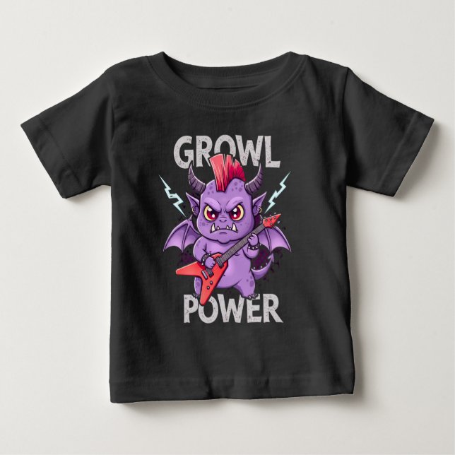 Rocking Baby Monster - Growl Power Baby T-shirt (Vorderseite)