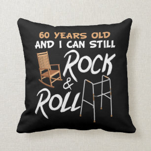 Rocking Chair Walking Aid Rock Music 60. Geburtsta Kissen