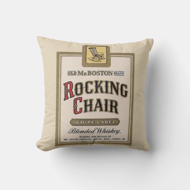 Rocking Chair Whiskey Bar Gameroom Vintages Kissen (Vorderseite)