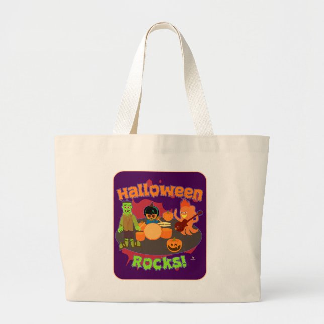 RockIng Halloween Spooky Cartoon Spaß Jumbo Stoffbeutel (Vorne)