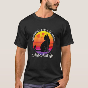 Rocking He Chat Mama und Tante Leben Katze Mama un T-Shirt