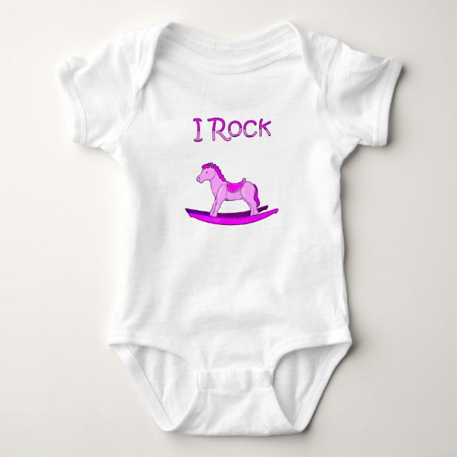 Rocking Horse Baby Bodysuit Baby Strampler (Vorderseite)