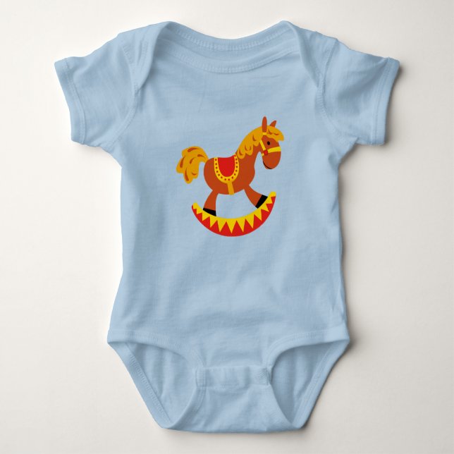 Rocking Horse Baby Bodysuit Baby Strampler (Vorderseite)