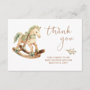 Rocking Horse Baby Dusche Vielen Dank Begleitkarte