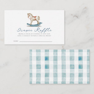 Rocking Horse Baby Dusche Windeln Raffle Ticeket Begleitkarte