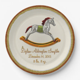 Rocking Horse Baby (Personalisiert) Pappteller