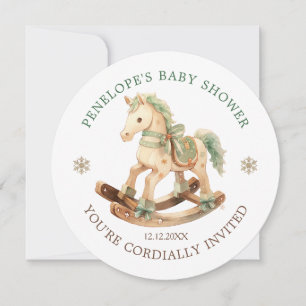 Rocking Horse Baby Shower Einladung