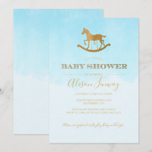 Rocking Horse Baby Shower Einladung