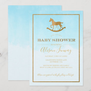 Rocking Horse Baby Shower Einladung