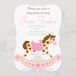 Rocking Horse Baby Shower Einladungen