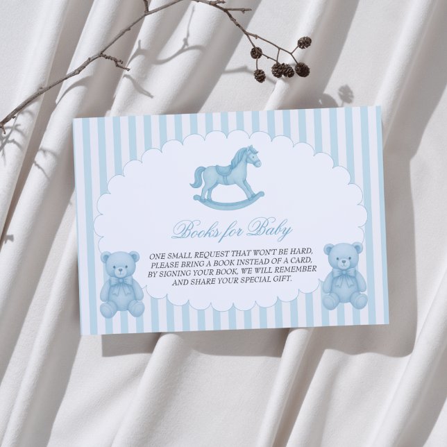 Rocking Horse Blue Books for Baby Enclosure Card Begleitkarte (Von Creator hochgeladen)