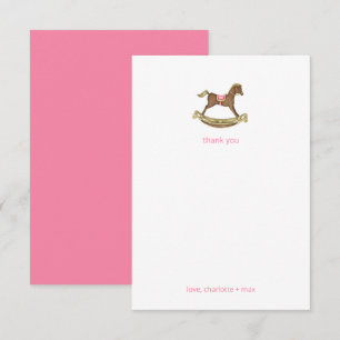Rocking Horse fille baby shower merci