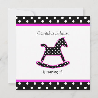 Rocking Horse Geburtstagsparty Einladung