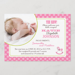 Rocking Horse Girl Announccard Ankündigung