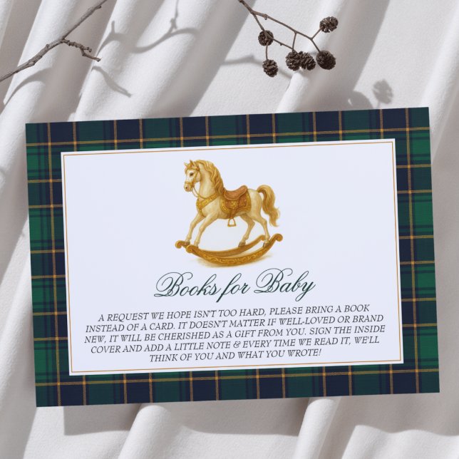 Rocking Horse Kariert Baby Shower Books for Baby Begleitkarte (Von Creator hochgeladen)