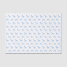 Rocking Horse Silhouette Tissue Paper Blue Seidenpapier