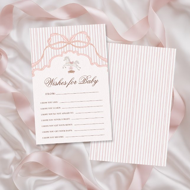 Rocking Horse Wishes For Baby Advice Game Card (Von Creator hochgeladen)
