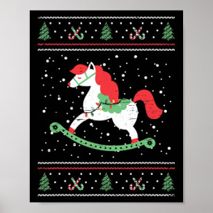 Rocking Horst für Kinder und Kinder Weihnachten We Poster
