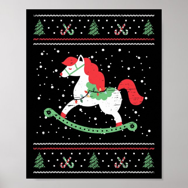 Rocking Horst für Kinder und Kinder Weihnachten We Poster (Vorne)