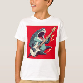 Rocking Megalodon Unisex Kid's T - Shirt