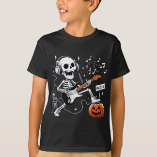 Rocking Skeleton Halloween Gitarre Lover T-Shirt