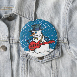 Rocking Snowman Button