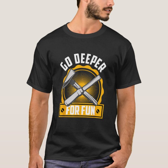 Rockjagd Mineralienjäger geht tiefer zum Spaß T-Shirt (Vorderseite)