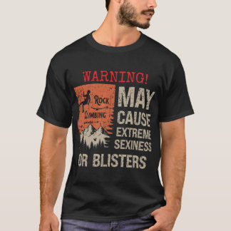 Rockklimmer-Abenteuer bedrängter Blick lustig sark T-Shirt