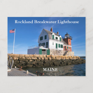Rockland Breakwater Lighthouse, carte postale du M
