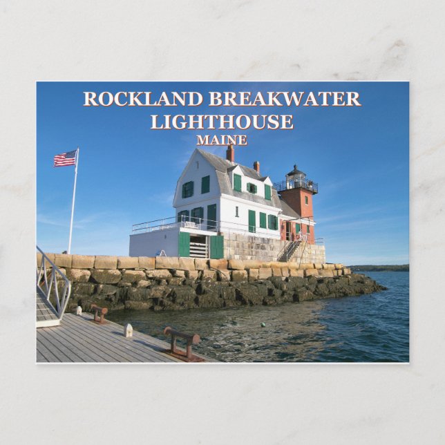 Rockland Breakwater Lighthouse, carte postale du M (Devant)