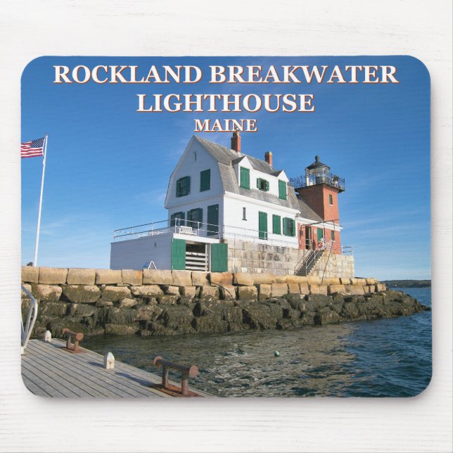 Rockland Breakwater Lighthouse, Maine Mousepad (Vorne)