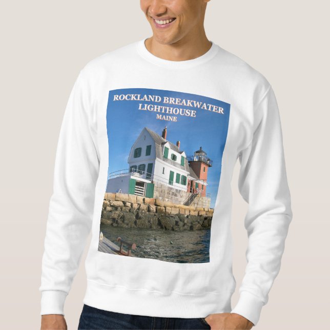 Rockland Breakwater Lighthouse, Maine Sweatshirt (Vorderseite)