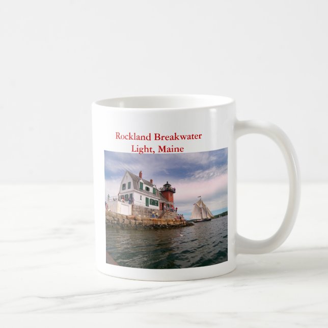 Rockland Wellenbrecher-Licht, Maine-Kaffee-Tasse Kaffeetasse (Rechts)