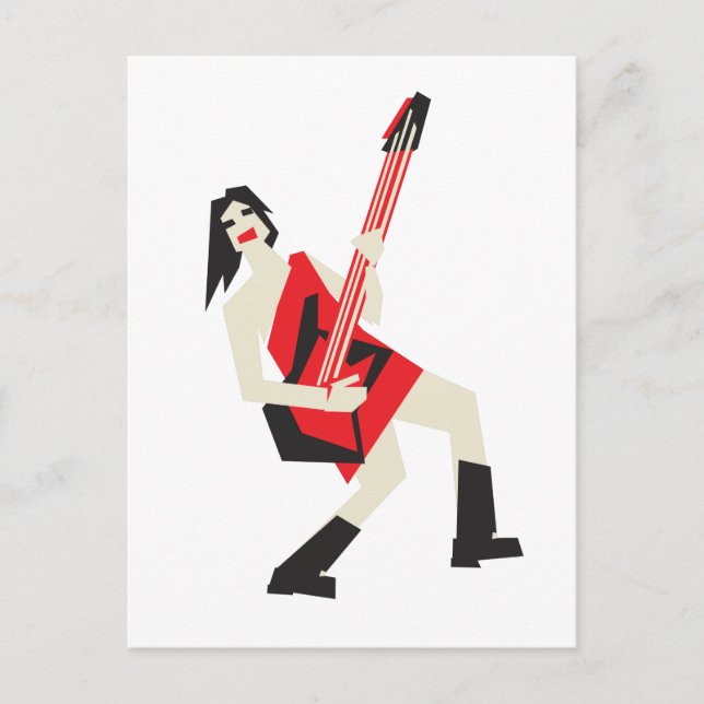 Rockmädchen Postkarte (Vorderseite)