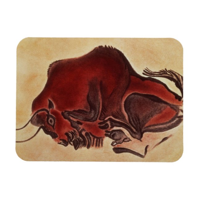 Rockmalerei eines Bison, spätmagdalenisch Magnet (Horizontal)