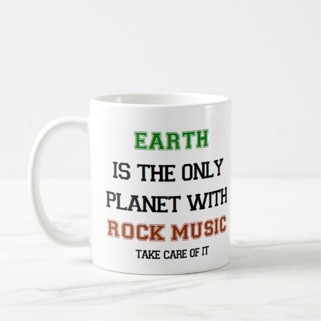 Rockmusik, nur Erde Kaffeetasse (Links)