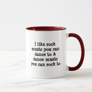 Rockmusik-Tanz-Zitat Tasse