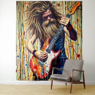 Rockmusiker Wandteppich
