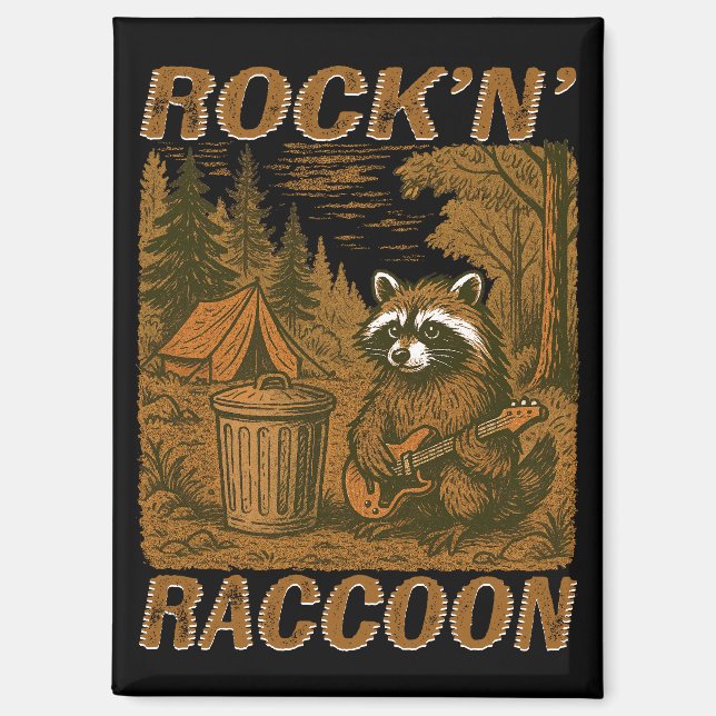 Rock'n’ Raccoon Magnet (Vorderseite)