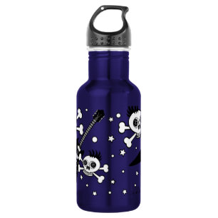 Rock'n Skulls mit Gitarren Edelstahlflasche
