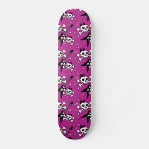 Rock'n Skulls mit Gitarren Skateboard
