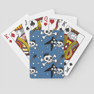 Rock'n Skulls mit Gitarren Spielkarten