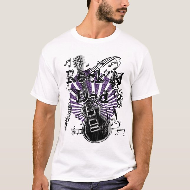 Rock'N Vater T - Shirt - Geschenk für Vater (Vorderseite)
