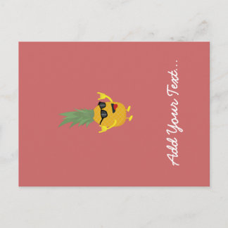 Rock'n'roll Ananas Postkarte