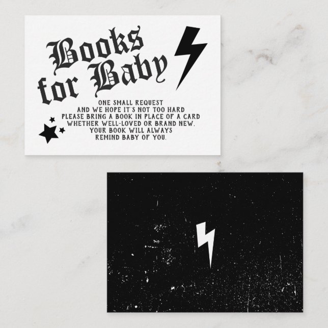 Rock'n'Roll Baby Showbuchanfrage Begleitkarte (Vorne/Hinten)