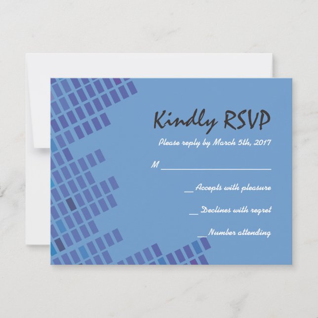 Rock'n'Roll Bar Bat Mitzvah Einladung Repy Card (Vorderseite)