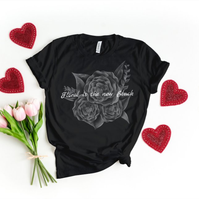 Rock'n'Roll Black Monochromatic Floral Baby T-shirt (Von Creator hochgeladen)