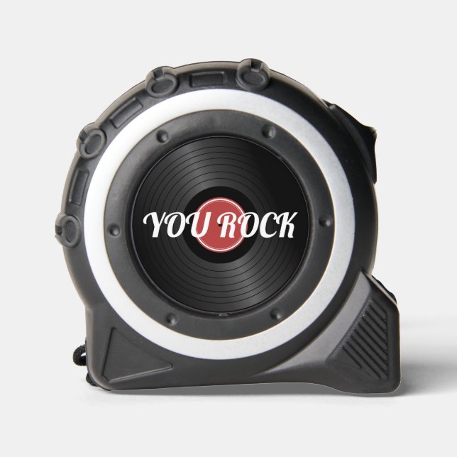 Rock'n'Roll Classic Vinyl Record Maßband (Vorderseite)