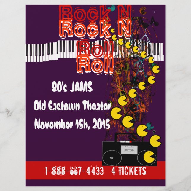 Rock'n'Roll Flyer 80er Jam (Vorne)