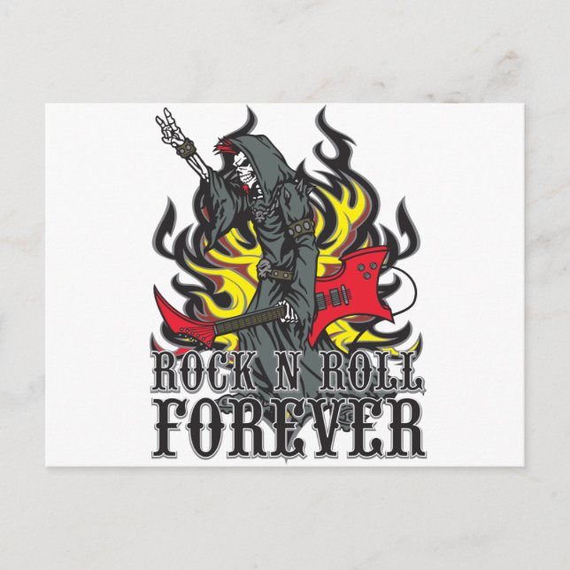 Rock'n'Roll Forever Postkarte (Vorderseite)
